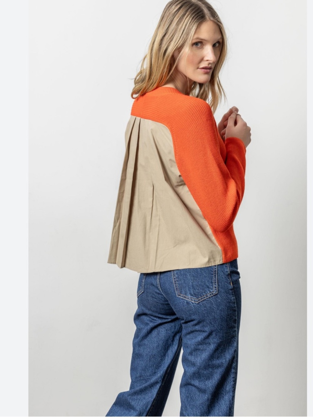 Lilla P Mixed Media Raglan Sweater. Size Small.